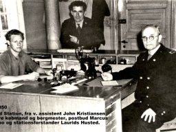 Spjald Station ca. 1950