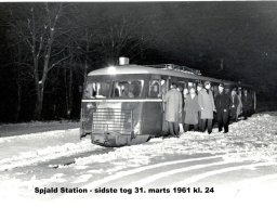 Spjald Station - sidste tog 31. marts 1961 kl. 24
